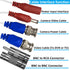 1PCS 100ft/30m 2BNC Integrated BNC Video Power Cable Extension. Ideal for Security Cameras, CCTV, Surveillance, and DVR