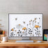 kwmobile Computer Monitor Cover for 27-28" Monitor - Bees and Flowers in Black/Orange/White