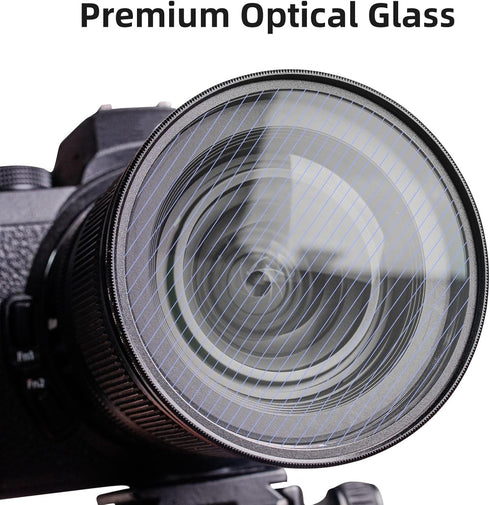 49mm Blue Streak Effect Filter, Premium Optical Glass 360 Rotatable Anamorphic Flare Special Effects Lens Filter