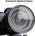 49mm Blue Streak Effect Filter, Premium Optical Glass 360 Rotatable Anamorphic Flare Special Effects Lens Filter