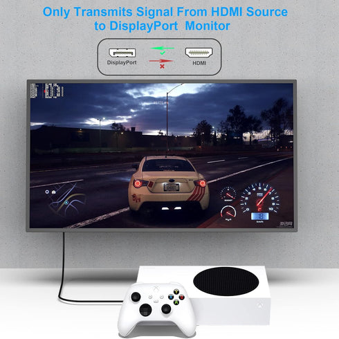 BENFEI 6 PS5 One(360) 4K@60Hz 2K@144Hz 1080P@165Hz(Not HDMI to DisplayPort Cable, Feet HDMI Source to DisplayPort
