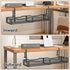 LOVJOYSE 25.3'' Cable Management, Under Desk Cable Management Tray No Drill, Metal Cable Organizer with Clamp for Wire