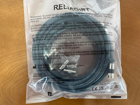 6FT RG6 Coaxial Extension Cable - White with F Connector, Low Loss, High Speed for Digital TV Aerial and Satellite