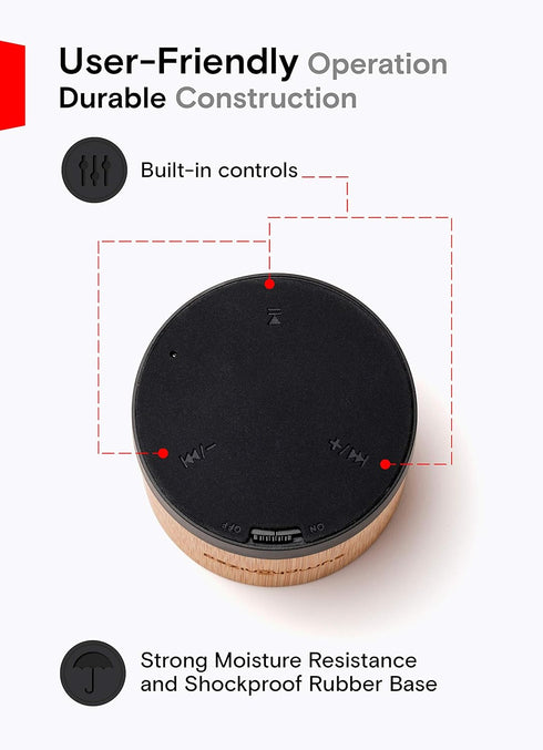 Symphonized Mp3 NXT Premium Genuine One Piece Solid Hand Carved Bamboo Wood Bluetooth Portable Speaker. Compatible