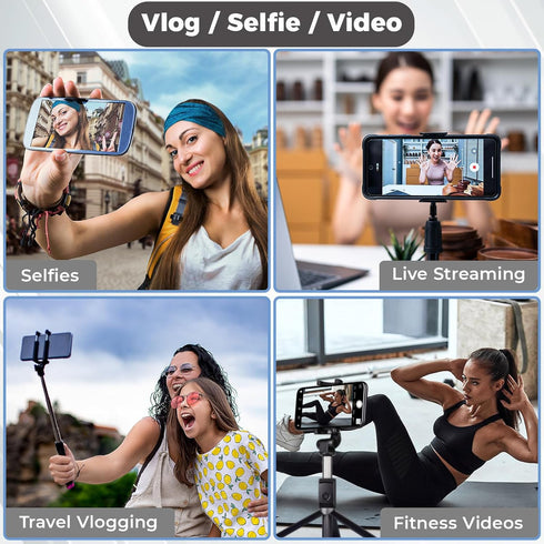 WIESKEN Selfie Monitor Screen iPhone & Android, Back Camera Monitor with Bluetooth Remote, Wireless Mirroring