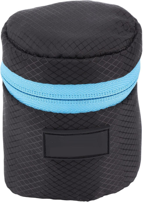 Neoprene Camera Lens Case Bag, Waterproof Protective Pouch with Zipper for DSLR Camera Lens (S)