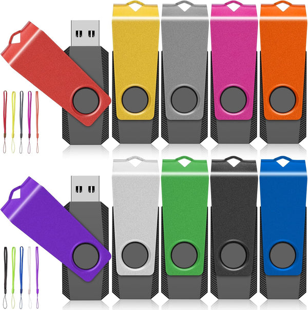 AGECASH A USB Flash Drives 10 Pack 1GB Flash Drive - USB 2.0 Thumb