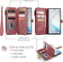 Asuwish Samsung Galaxy Note 10 Wallet Cover with Tempered Glass Screen Protector, Leather Flip, Card Holder, Red