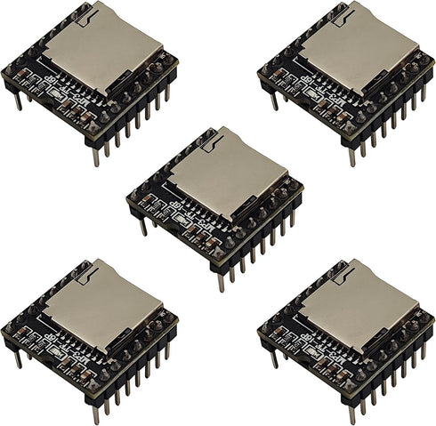 Yuuhseel 5PCS 16P Support TF Card Mini MP3 Player Module Audio Voice Music