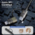 Coiled USB C Cable PD 27W/60W Fast Charging for iPhone 15, MFi Certified, 2-in-1 Apple Car Play & Android Auto