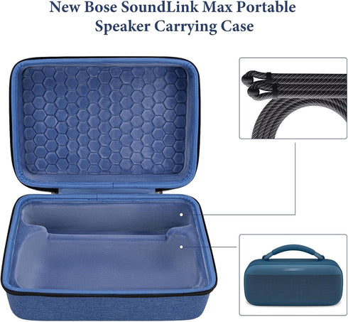 Geekria Shield Speaker Case Compatible with Bose Soundlink Max, Hard Shell Portable Speaker Protective Carrying Bag