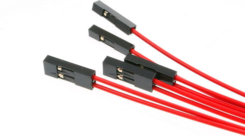 NOYITO Motherboard Extension Cable Set 22AWG Silver Plated Cable with Gold-plated Plug for PC DIY (0.3m, Red)