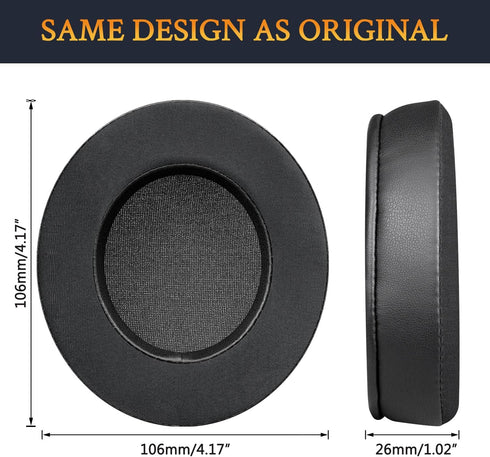 SOULWIT Cooling Gel Earpads Replacement for OneOdio Pro-10/Pro-30/Pro-50/Studio HiFi/Studio Pro-C Y80B/Monitor 60