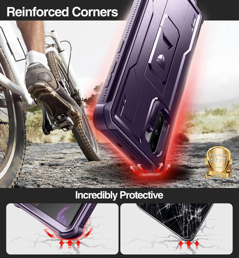 Dexnor Heavy Duty Case for Samsung Galaxy S20 5G, Built-in Screen Protector and Kickstand, Shockproof Protective Cover,