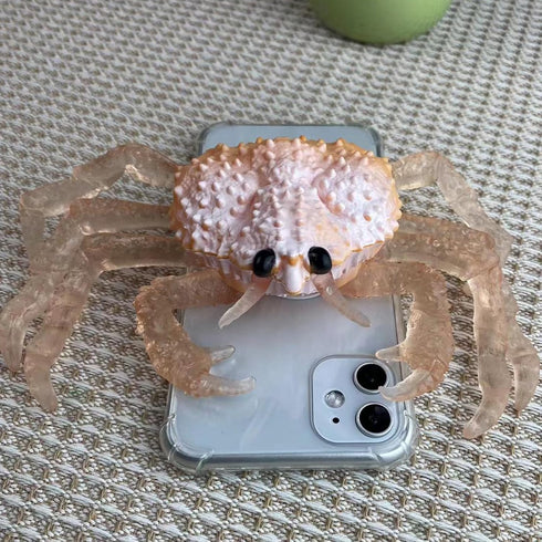 Seconddog 3D Pinch 11,Trendy 11(Orange) Finger Crabs Funny Stretching Decompression Phone Case Compatible with iPhone