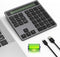 Tioleje Rechargeable Bluetooth Number Pad with Display Calculator - 2-IN-1 Wireless & Wired