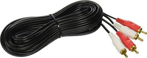 Dual RCA Audio Cable - 30ft Long for Stereo CD DVD Amplifier Mixer DJ PA