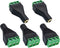 3 Pole 3.5mm Screw Terminal Stereo Audio Female to 3 Pin Female Screw Terminal Double Track Headphone Balun Adapter (5