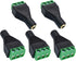3 Pole 3.5mm Screw Terminal Stereo Audio Female to 3 Pin Female Screw Terminal Double Track Headphone Balun Adapter (5