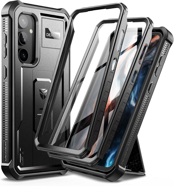 Dexnor Bumper Case for Samsung Galaxy S23 FE, Full-Body Shockproof Rugged Protective Cover with Built-in Screen