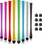 Outus 8 Pieces Waist Stylus Pens with 8 mm Rubber Tips, Compatible with iPhone, iPad, Tablet, 8 Colors