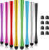 Outus 8 Pieces Waist Stylus Pens with 8 mm Rubber Tips, Compatible with iPhone, iPad, Tablet, 8 Colors