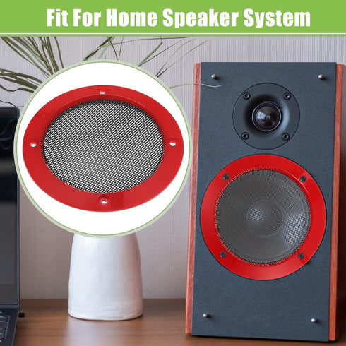 ACROPIX Universal 4" Car Speaker Grills Cover, Round 4 Inch Audio Speaker Subwoofer Guard Protector Case with Mounting