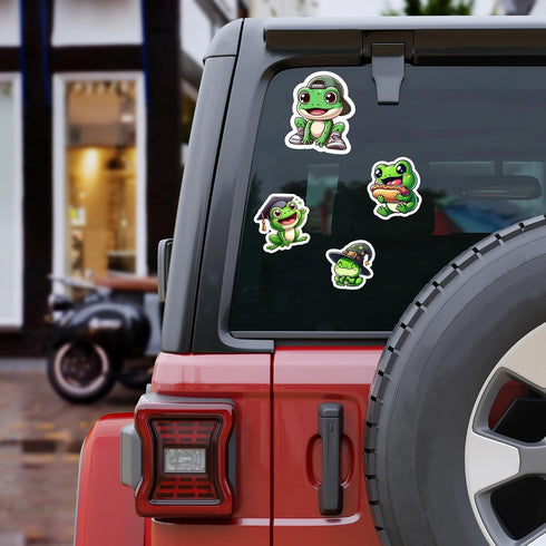 50 PCS Frog Stickers Pack Vinyl Decal Waterproof for Water Bottles Laptops Phone Case Luggage Scrapbook Decorations