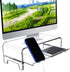 5.7 Inch AMT Acrylic Monitor Stand and Laptop Riser with Keyboard Cover, Clear Desktop Shelf for Office and Home