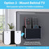 TotalMount Universal Remote Control Holder, Attaches to Wall or Back of TV, Compatible with All TV Remotes, Large Two