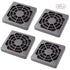 Adyoney 4 50mm Pcs Black Square Plastic Cooling Fan Filter Cover, Dust Screen for Filter Fan Chassis, for PC Computer