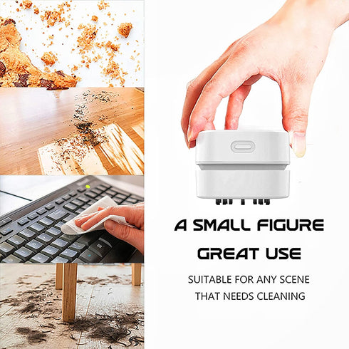 Countertop TRZLIFE USB Rechargeable Mini Desk Vacuum, Cordless Portable Keyboard Desktop Cleaner, Ideal Office