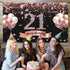Trgowaul 21st Birthday Decorations - Rose Gold Backdrop 5.9 x 3.6 Ft for Women Happy 21st Banner