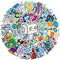 50Pcs Cute Robot Stickers, Science Theme Vinyl Waterproof Decals for Computer Skateboard