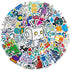 50Pcs Cute Robot Stickers, Science Theme Vinyl Waterproof Decals for Computer Skateboard