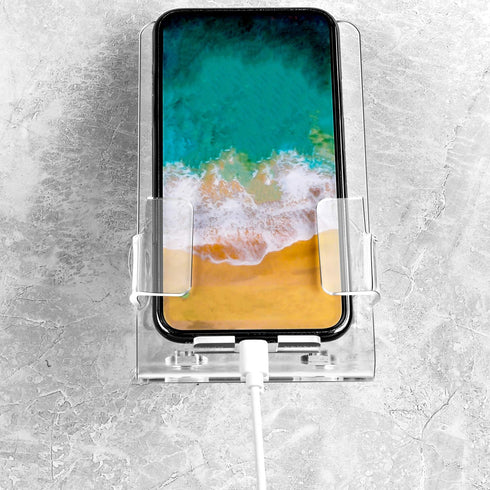 Bath&Shower Cell Phone Stand Holder - Suction Cup Bracket with Holder's Tray, Suitable for Most Cell Phones