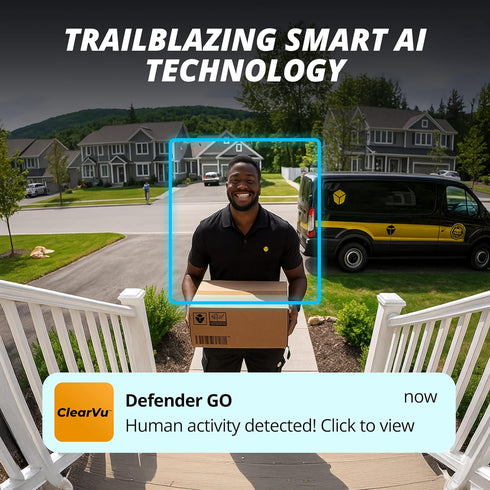 Defender 2K 2-Way GO AI Powered WiFi Indoor/Outdoor Home, Business, Pet, Baby Security Camera, AI Detection, Dual Band