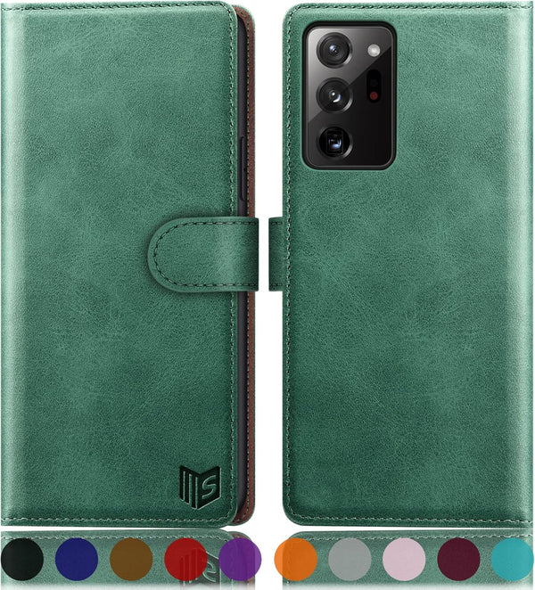 SUANPOT Leather Wallet Case for Samsung Galaxy Note 20 Ultra 5G, RFID Blocking, Credit Card Holder, Flip Folio Cover