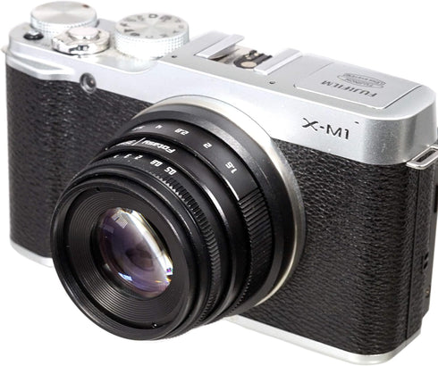 Fotasy Manual 35mm f1.6 APSC Lens for Fuji X Mount Mirrorless Cameras, Compatible with Fujifilm X-Pro2, X-Pro3, X-E2,