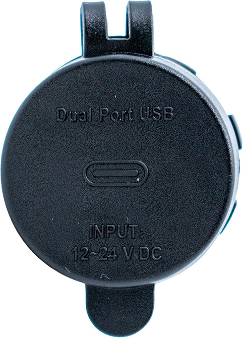 12/24V Socket Dual USB Type C PD 3.0 Fast Charger - 60W Port for Car, Boat, Marine & RVs
