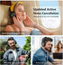 RUNOLIM Wireless Over Ear Headphones with Hybrid Active Noise Cancelling, 70H Playtime, HiFi Audio, Deep Bass, Foldable.