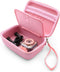 CASEMATIX Camera Travel Case for PROGRACE, Ourlife, Dragon Touch and More Waterproof Toy Camera Video Recorders - Pink