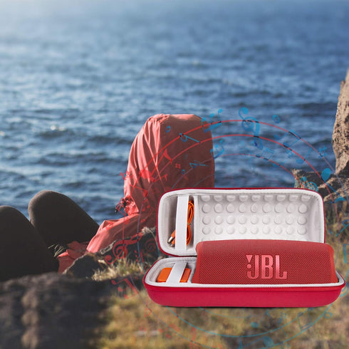 Khanka Hard Travel Case for JBL Charge 4 / Charge 5 Portable Waterproof Bluetooth Speaker (Red)