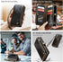 Defencase iPhone 11 Wallet Case, RFID Blocking Card Holder for Women and Men, PU Leather Magnetic Snap Flip Case, Coffee