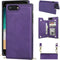 Bocasal Crossbody Wallet Case for iPhone 7 Plus/8 Plus, Credit Card Holder, PU Leather, 5.5 inch (Purple)