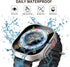 (2 in 1) Waterproof Case Compatible for Apple Watch Ultra/Ultra 2, Tempered Glass Protective PC Face Cover & Back Bumper
