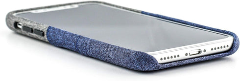 Dockem Wallet Case for iPhone X/XS (5.8"), Built-in Metal Plate for Magnetic Mounting, 2 Credit Card Holder Slots, Blue