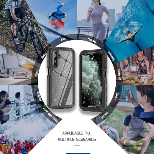 Samsung Galaxy A15 5G Phone Case, Waterproof IP68 Certified, Dustproof Shockproof with Built-in Screen Protector