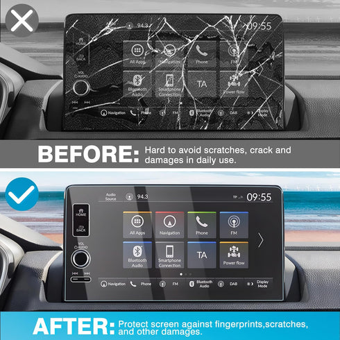 Karltys 2 Pack Screen Protector for Honda CR-V/HR-V 2023-2025 & Civic 2022-2025, Anti Glare Tempered Glass