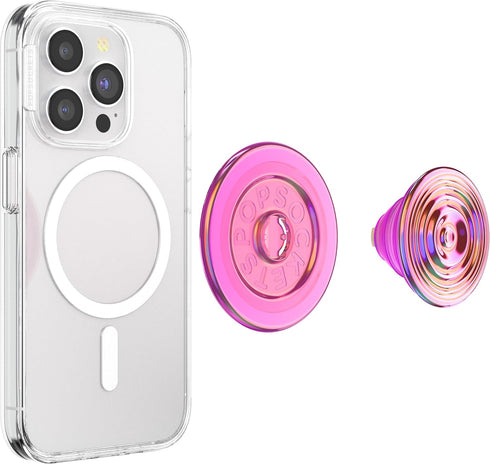 PopSockets Ripple Iridescent Absinthe Phone Grip Compatible with MagSafe, Wireless Charging Phone Holder